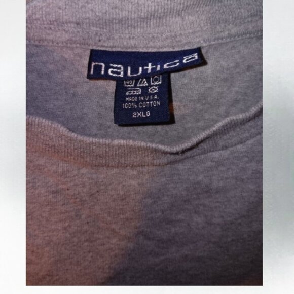 Nautica men's 2XL long sleeve light gray shirt - Picture 2 of 3